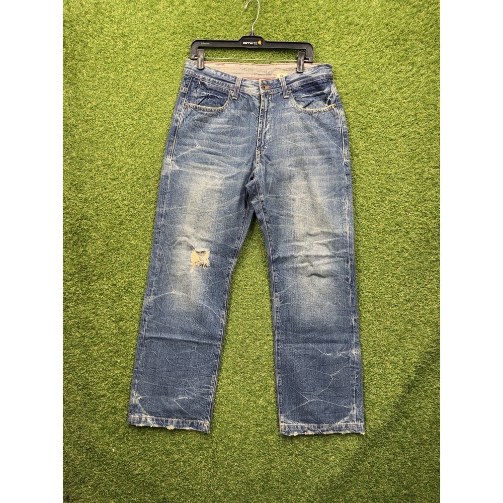 Vintage X2 Quality Denim Jeans Mens 32x30 Straight Leg Loose Fit Casual y2k